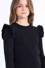 Black Ruffle Sweater 160 GIRLS APPAREL TWEEN 7-16 Molly Bracken 