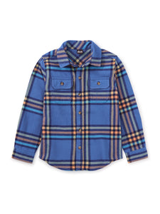 Bleu Plaid Flannel Shirt 130 BABY BOYS/NEUTRAL APPAREL Tea 3-6m 