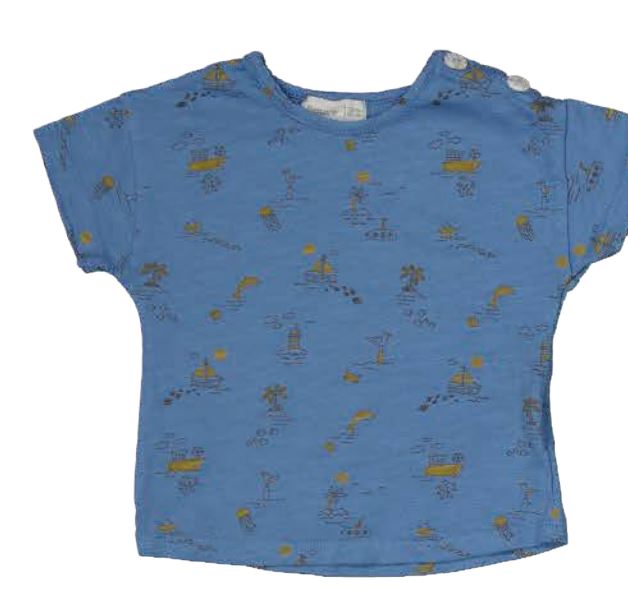 Blue Boats Tee 130 BABY BOYS/NEUTRAL APPAREL Bean's Barcelona 3-6m 