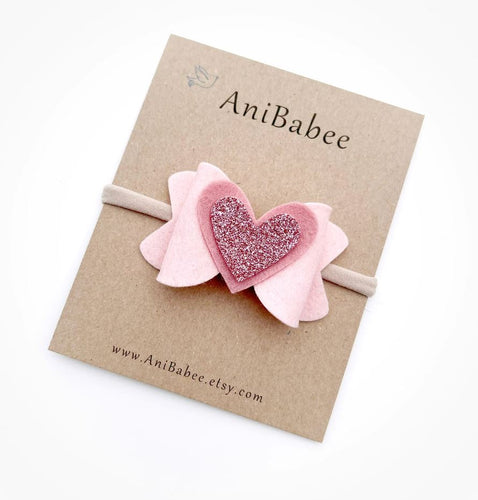 Blush Bow with Hearts 999 DISTRESS Anibabee 