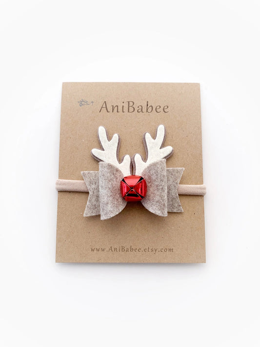 Brown & Red Rudolph Bow 110 ACCESSORIES CHILD AniBabee 