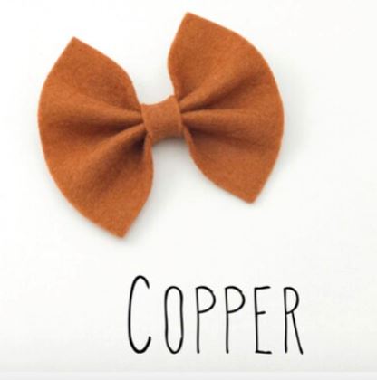 Butterfly Felt Bow Clips 110 ACCESSORIES CHILD AniBabee Copper 