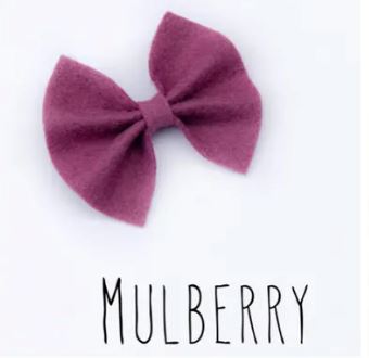 Butterfly Felt Bow Clips 110 ACCESSORIES CHILD AniBabee Mulberry 