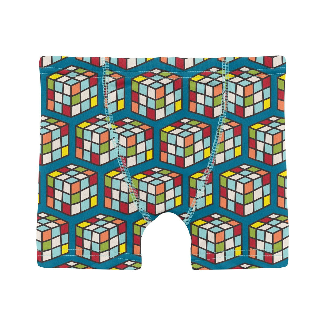 Cerulean Blue Puzzle Cube Briefs 140 BOYS APPAREL 2-8 Kickee Pants 2/3 