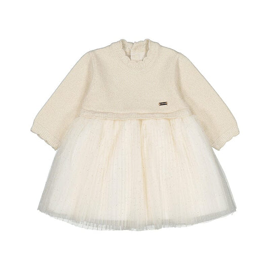 Champagne Tulle Pleated Dress 120 BABY GIRLS APPAREL Mayoral 2-4m 