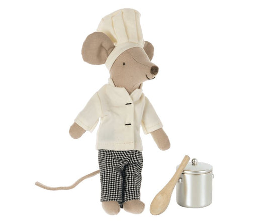 Chef Mouse with Pot & Spoon 196 TOYS CHILD Maileg 