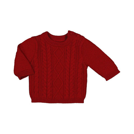 Cherry Cable Knit Sweater 130 BABY BOYS/NEUTRAL APPAREL Mayoral 