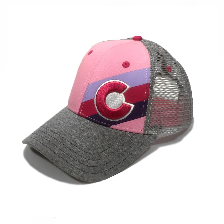 CO Incline Trucker Hats Yo Colorado Pink Fusion 