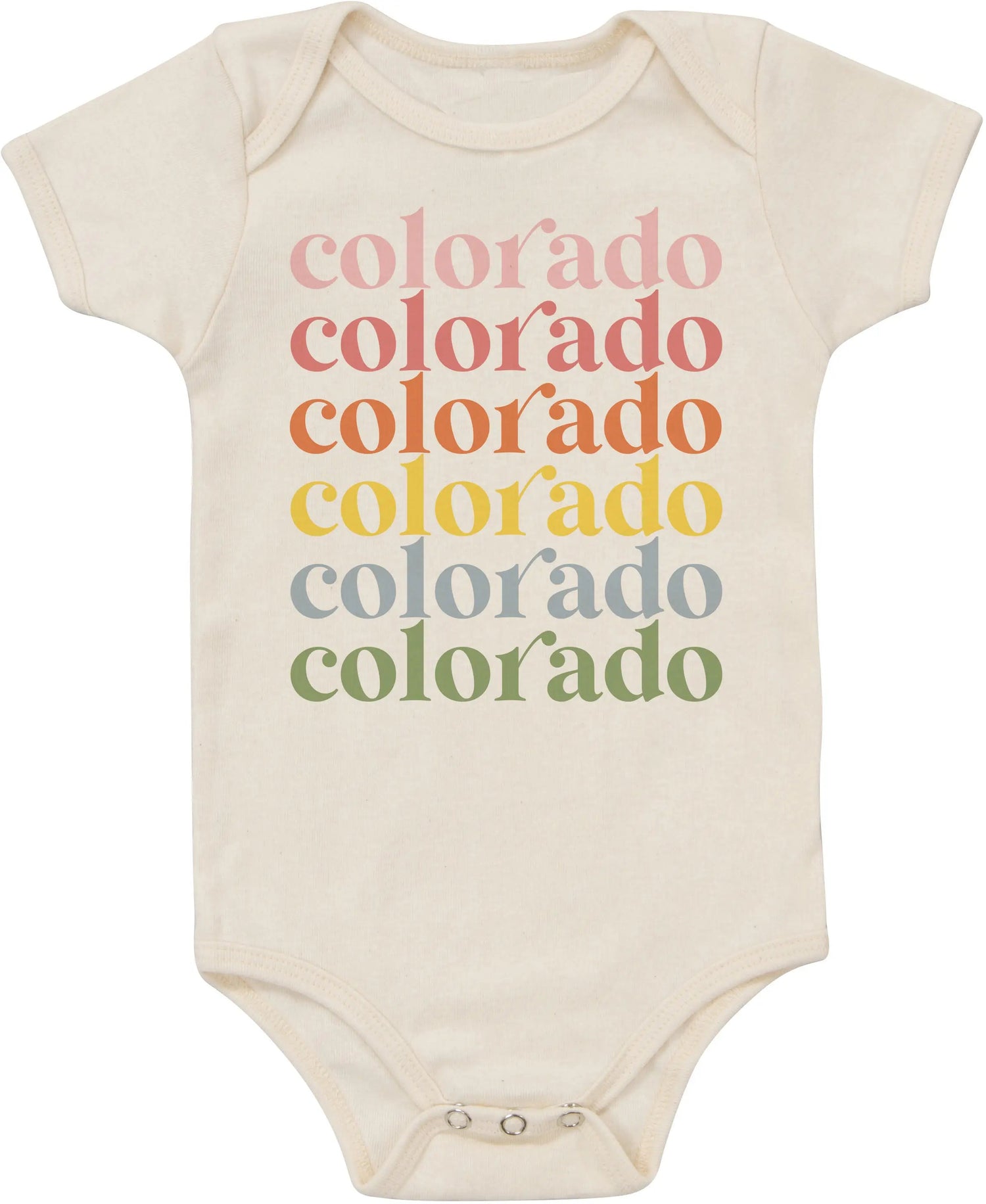 CO Repeat Muted Rainbow Onesie 120 BABY GIRLS APPAREL Morado Design 3-6m 