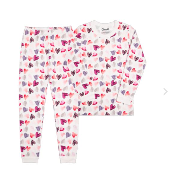 Colorful Hearts Pajama Set 150 GIRLS APPAREL 2-8 Coccoli 2 