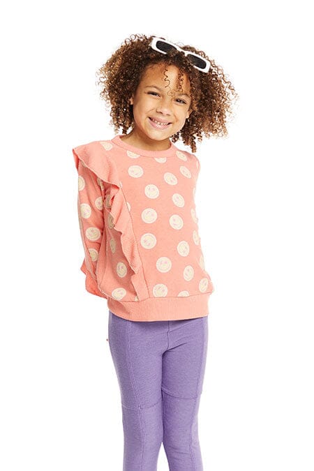 Coral Happy Face Top 150 GIRLS APPAREL 2-8 Chaser 2 