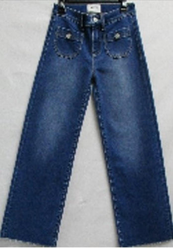 Dark Blue Front Pocket Wide Leg Jean 160 GIRLS APPAREL TWEEN 7-16 Ceros 7 