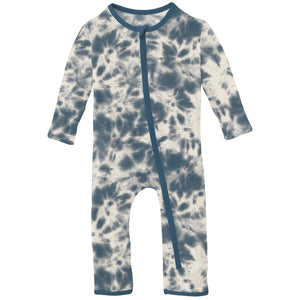 Deep Sea Tie Dye Zip Romper 130 BABY BOYS/NEUTRAL APPAREL Kickee Pants 12-18m 