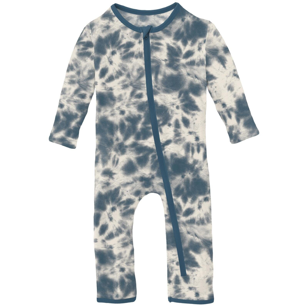 Deep Sea Tie Dye Zip Romper 130 BABY BOYS/NEUTRAL APPAREL Kickee Pants 12-18m 