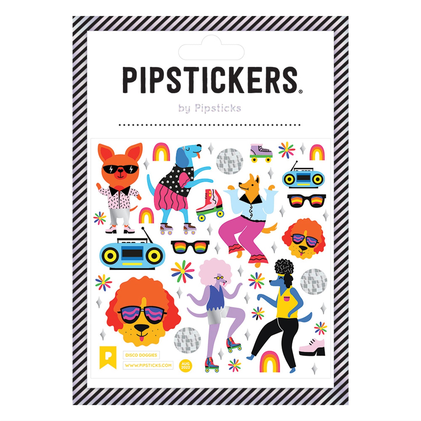 Disco Doggies Sticker Sheet 196 TOYS CHILD Pipsticks 