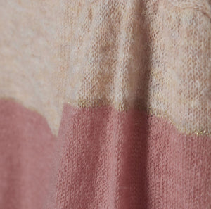 Dusty Rose Block Color Sweater 160 GIRLS APPAREL TWEEN 7-16 Creamie 
