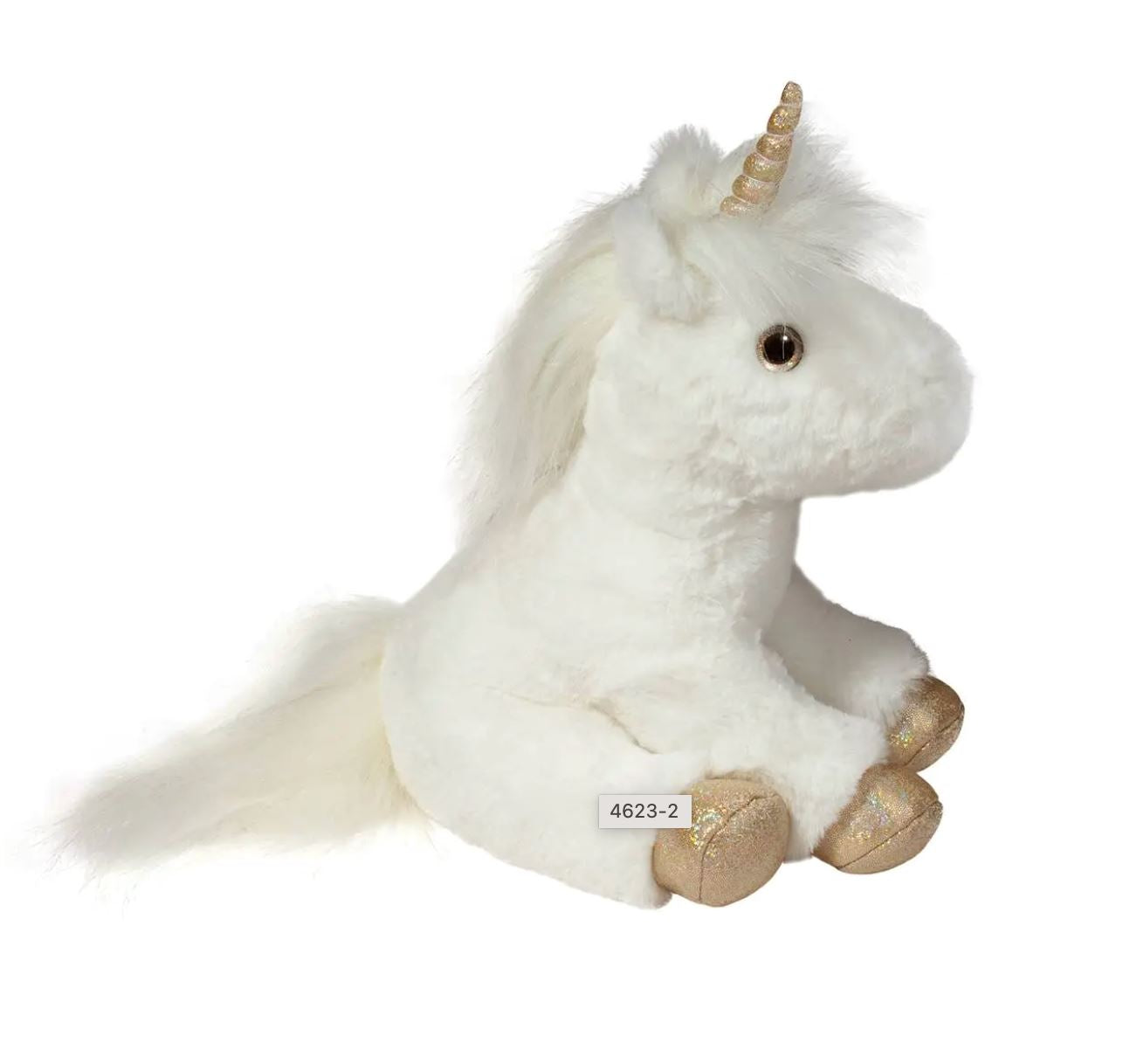 Elodie White Unicorn 196 TOYS CHILD Douglas Toys 
