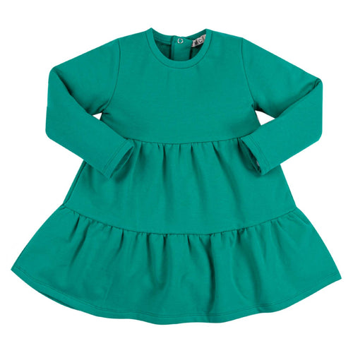 Emerald Layered Fleece Dress 150 GIRLS APPAREL 2-8 EMC 2 