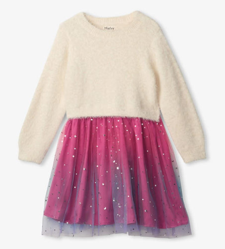 Falling Stars Sweater Tulle Dress 150 GIRLS APPAREL 2-8 Hatley Kids 2 