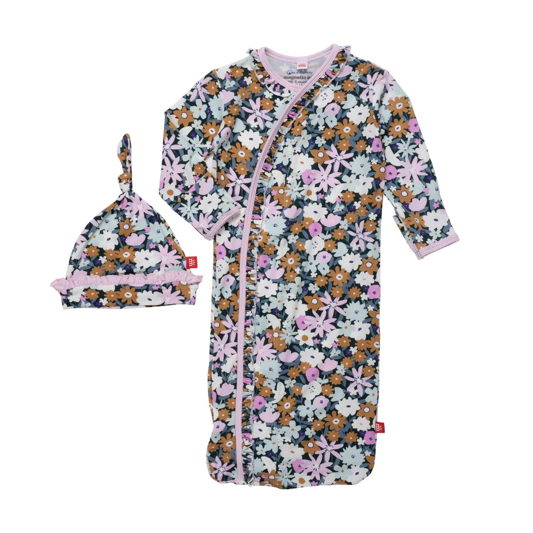 Finchley Floral Gown And Hat Set 120 BABY GIRLS APPAREL Magnetic Me NB-3m 