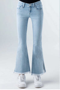 Flare Light Blue Jeans 160 GIRLS APPAREL TWEEN 7-16 Ceros 7 