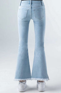 Flare Light Blue Jeans 160 GIRLS APPAREL TWEEN 7-16 Ceros 