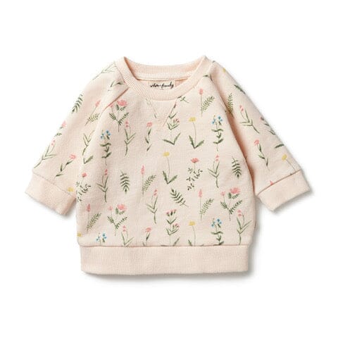 Floral Terry Sweatshirt 120 BABY GIRLS APPAREL Wilson & Frenchy 3-6m 