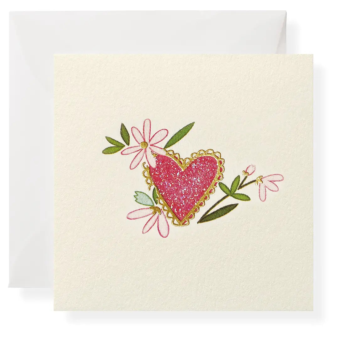 Flower Heart Card 193 GIFT PARENT Karen Adams Designs 