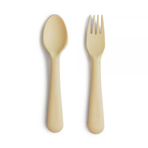 Fork and Spoon Set 180 BABY GEAR Mushie Daffodil 