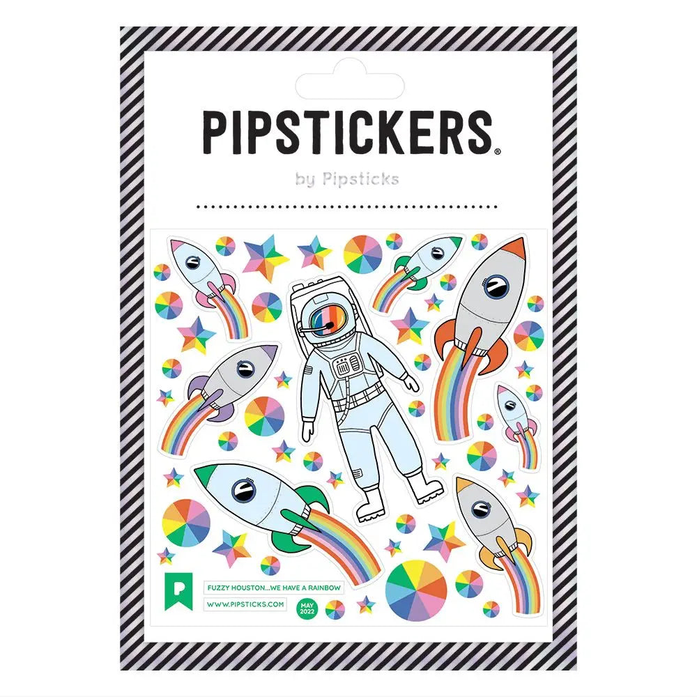 Fuzzy Houston...We Have A Rainbow Sticker Sheet 196 TOYS CHILD Pipsticks 