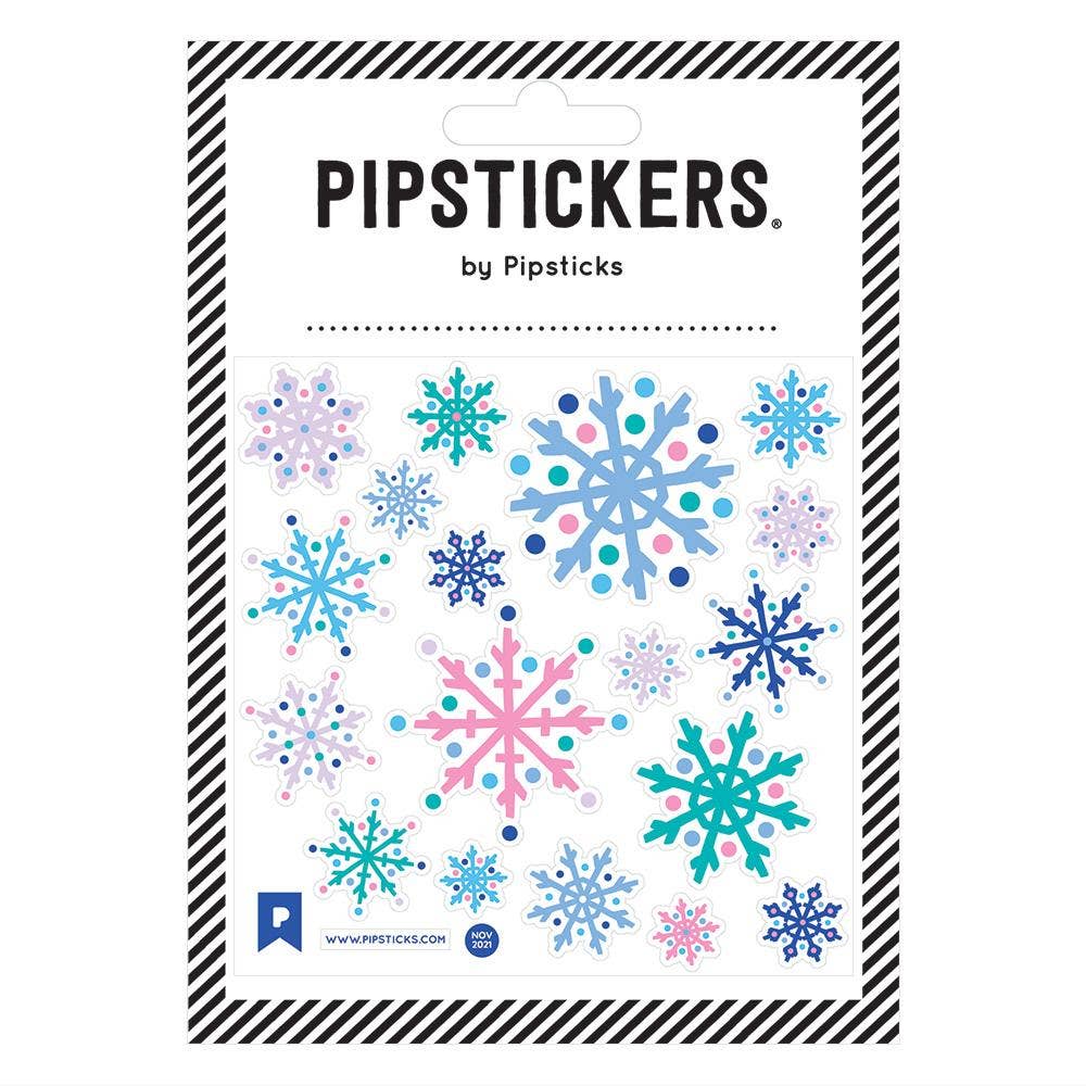 Fuzzy Snowflakes Sticker Sheet 192 GIFT CHILD Pipsticks 