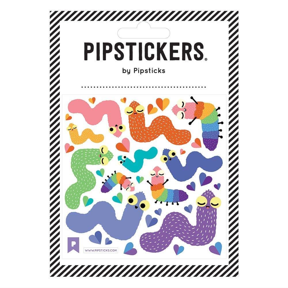 Fuzzy Winsome Worms Stickers 196 TOYS CHILD Pipsticks 
