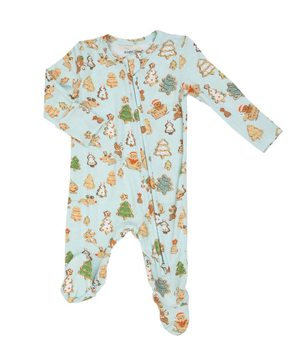 Gingerbread Sleigh Ride Zip Footie 130 BABY BOYS/NEUTRAL APPAREL Angel Dear 0-3m 