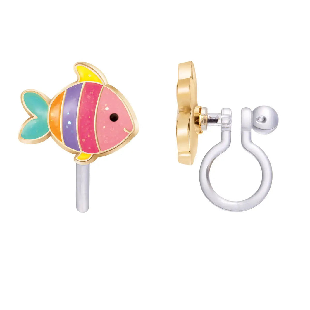 Glitter Rainbow Fish Clip-On Earrings 110 ACCESSORIES CHILD Girl Nation Clip-On 