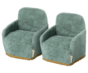 Green Mouse Armchairs Set of 2 196 TOYS CHILD Maileg 