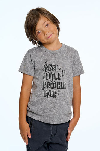 Grey Best Little Brother Ever T-Shirt 140 BOYS APPAREL 2-8 Chaser 2 