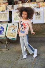 Grey Side Stripe Flare Pants 150 GIRLS APPAREL 2-8 Tea 