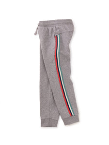 Grey Side Stripe Joggers 140 BOYS APPAREL 2-8 Tea 2 