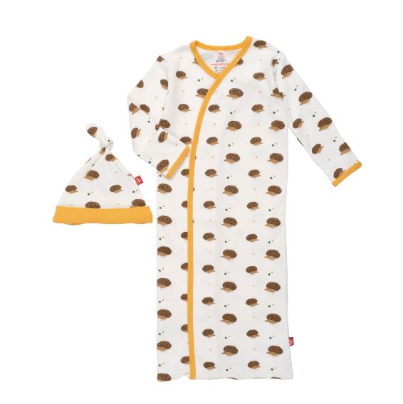 Gus The Hedgehog Gown And Hat Set 130 BABY BOYS/NEUTRAL APPAREL Magnetic Me NB-3m 