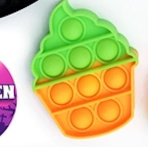 Halloween Pop Fidget Mini's 196 TOYS CHILD Top Trenz Green Orange Cupcake 
