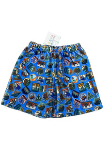 Happy Camper Plush Shorts 140 BOYS APPAREL 2-8 Macaron & Me 2/3 