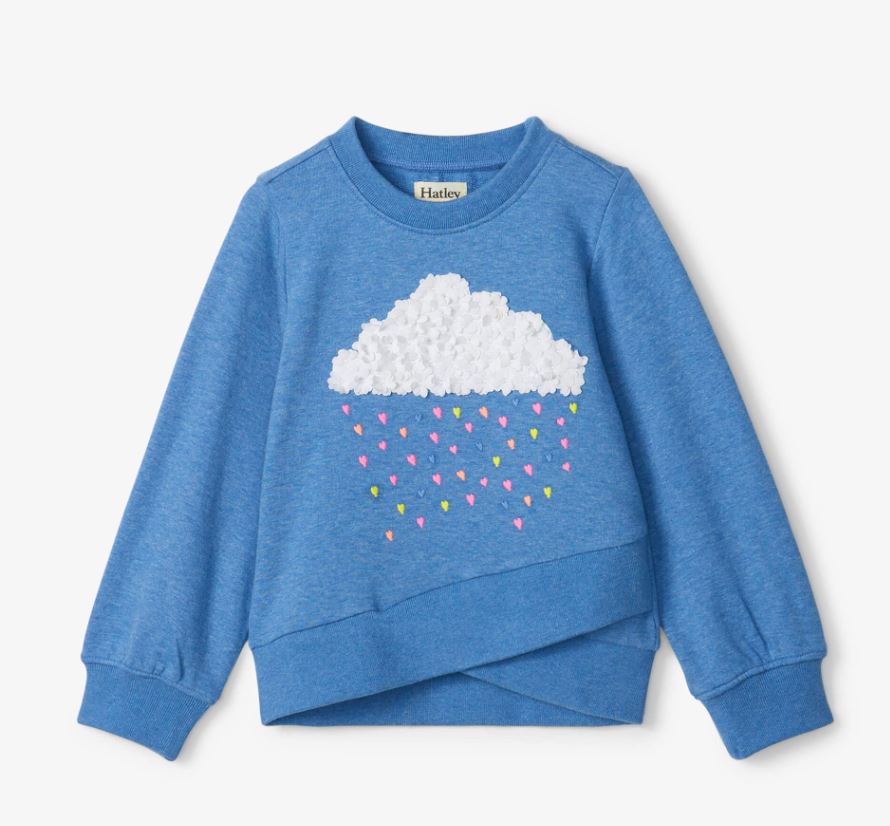 Heart Cloud Crossover Sweatshirt 150 GIRLS APPAREL 2-8 Hatley Kids 2 