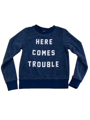 Here Comes Trouble Pullover 140 BOYS APPAREL 2-8 Sol Angeles 2T 