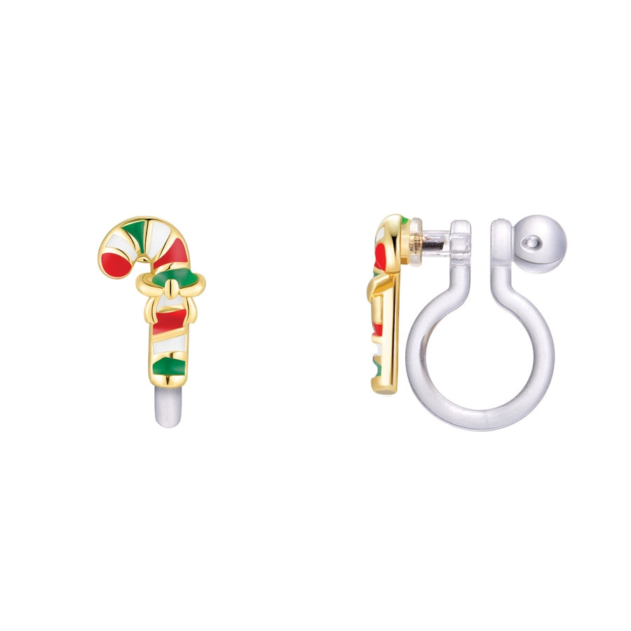 Holiday Clip-on Earrings 110 ACCESSORIES CHILD Girl Nation Cancy Cane 
