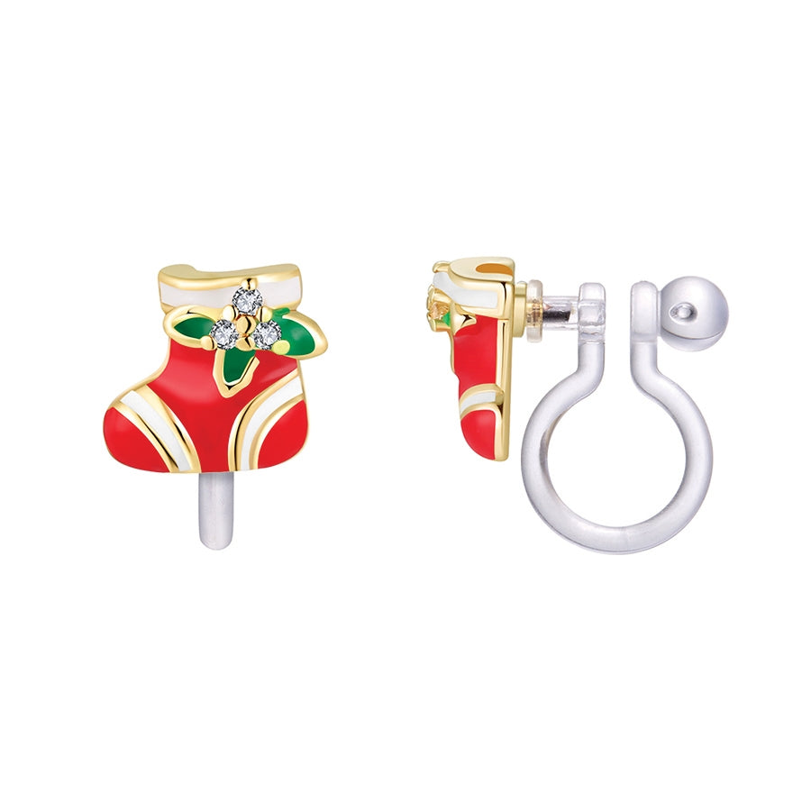 Holiday Clip-on Earrings 110 ACCESSORIES CHILD Girl Nation Stocking 