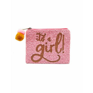 It's A Girl Zip Pouch 193 GIFT PARENT La Chic Designs 