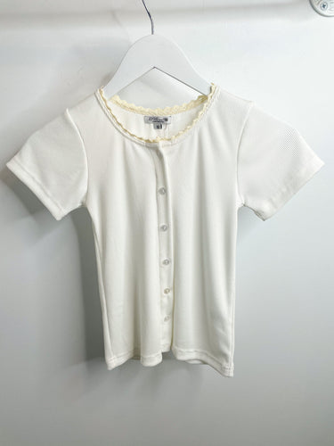 Ivory Button Top 160 GIRLS APPAREL TWEEN 7-16 Joyous and Free 7 
