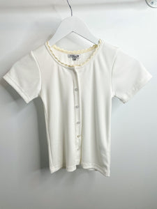 Ivory Button Top 160 GIRLS APPAREL TWEEN 7-16 Joyous and Free 7 