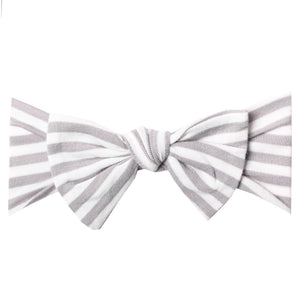 Knit Headband Headbands Copper Pearl Everest (Thin Grey Stripe) 