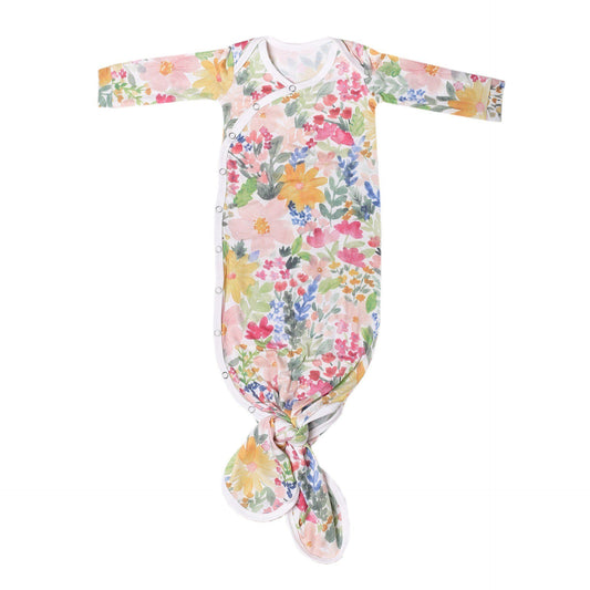 Lark Watercolor Floral Knotted Gown Gown Copper Pearl NB-3m